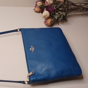 COACH CROSSBODY large blue leather